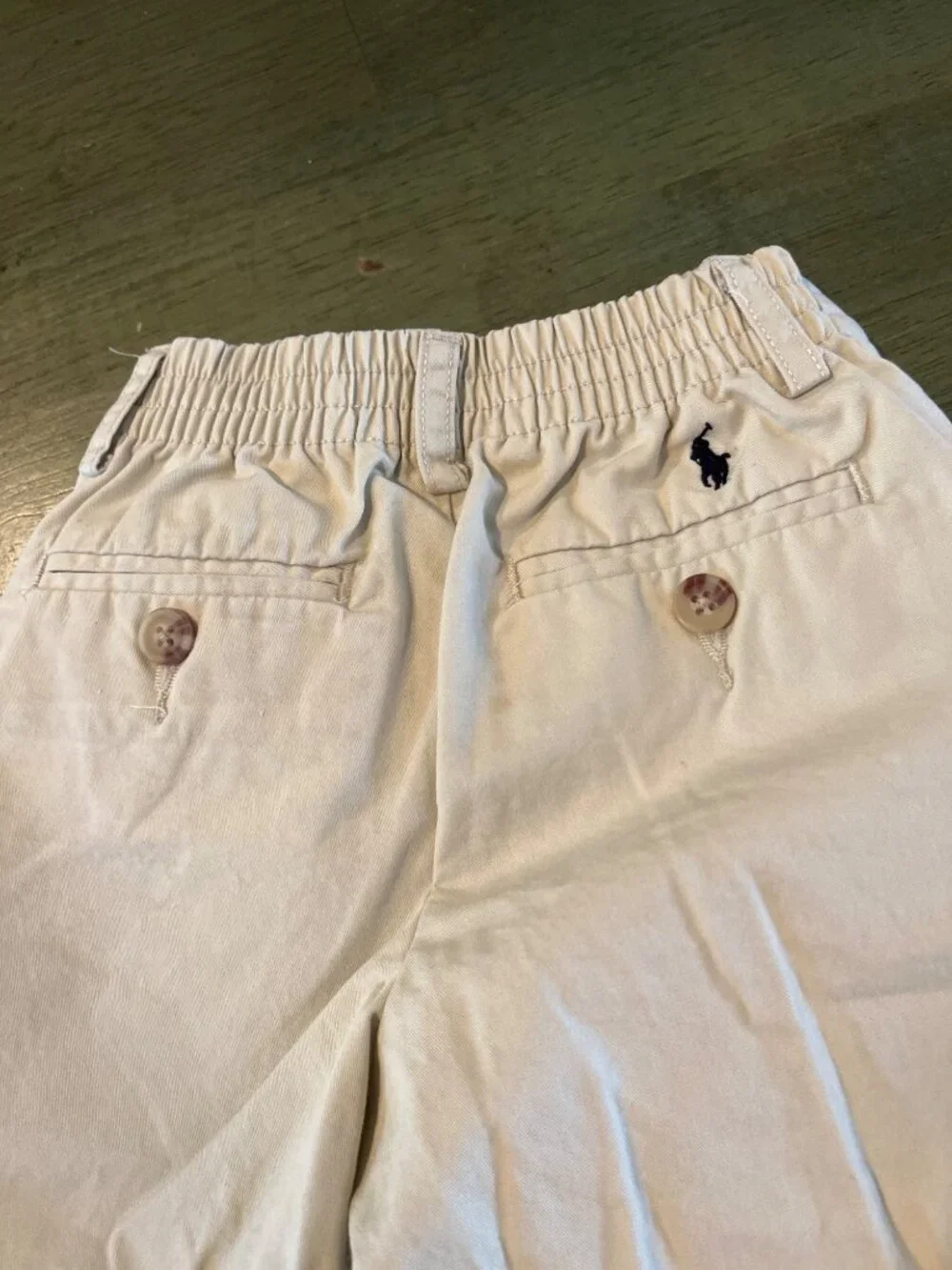 Ralph Lauren Baby Khaki Pants 18M With Elastic Waist & Button Details